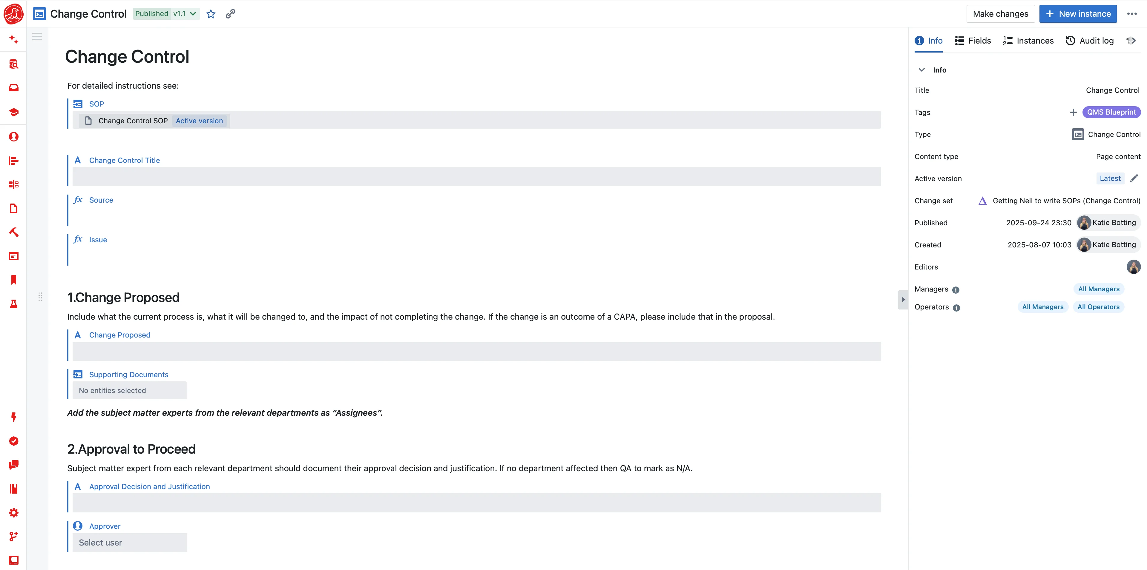 Released Product Configuration