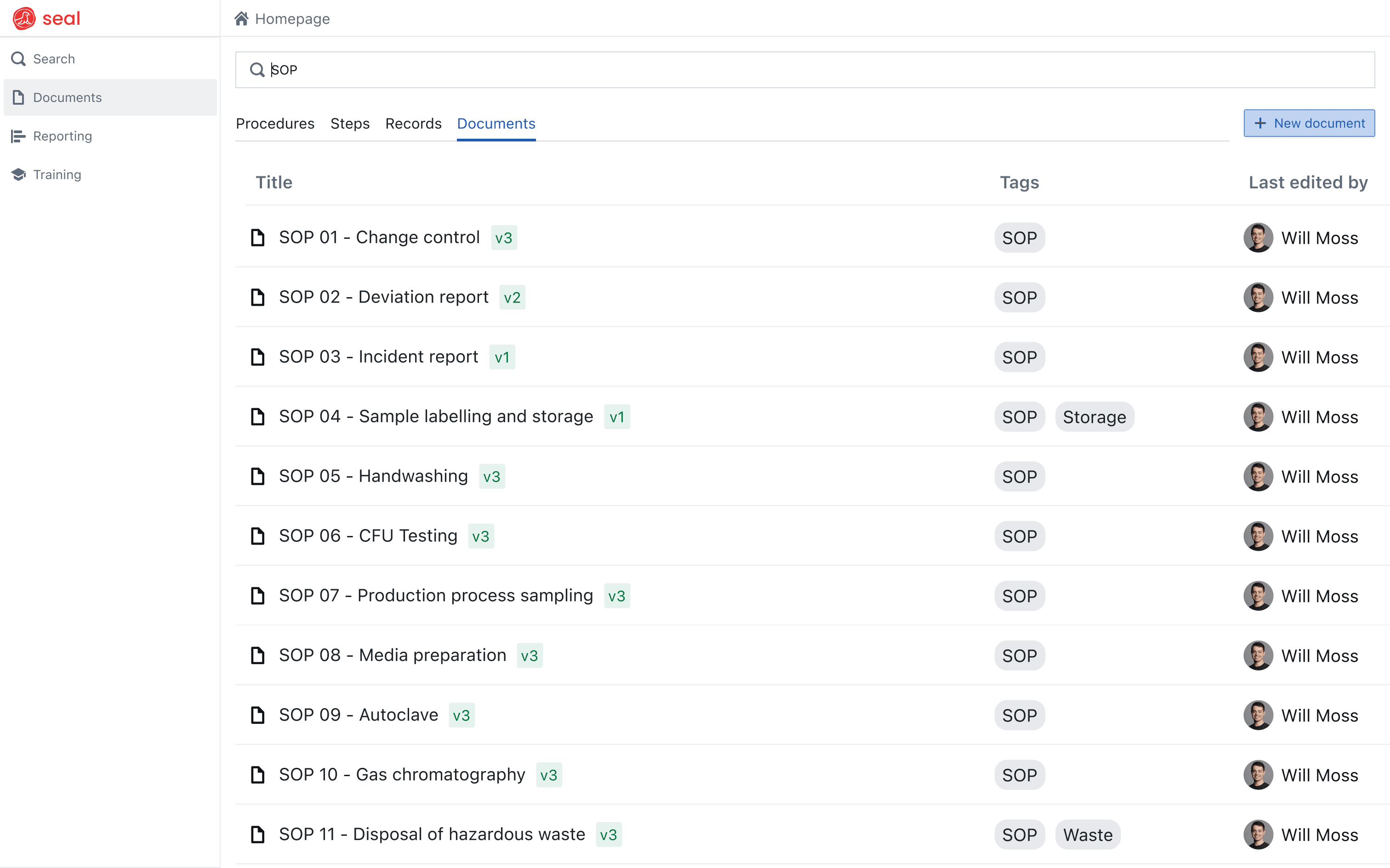 SOP Management Template 