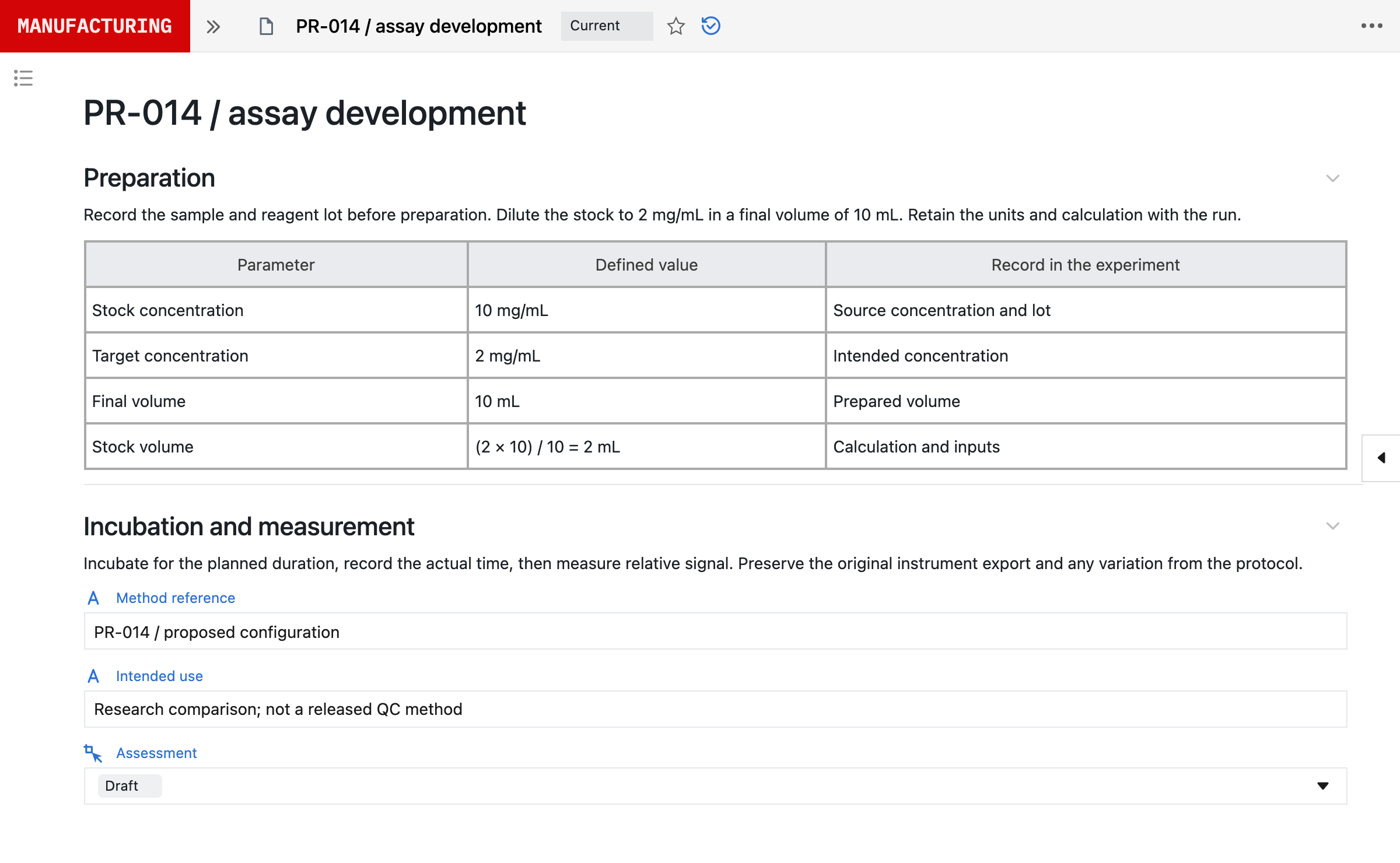 The preparation protocol in Seal in Seal, using draft example records