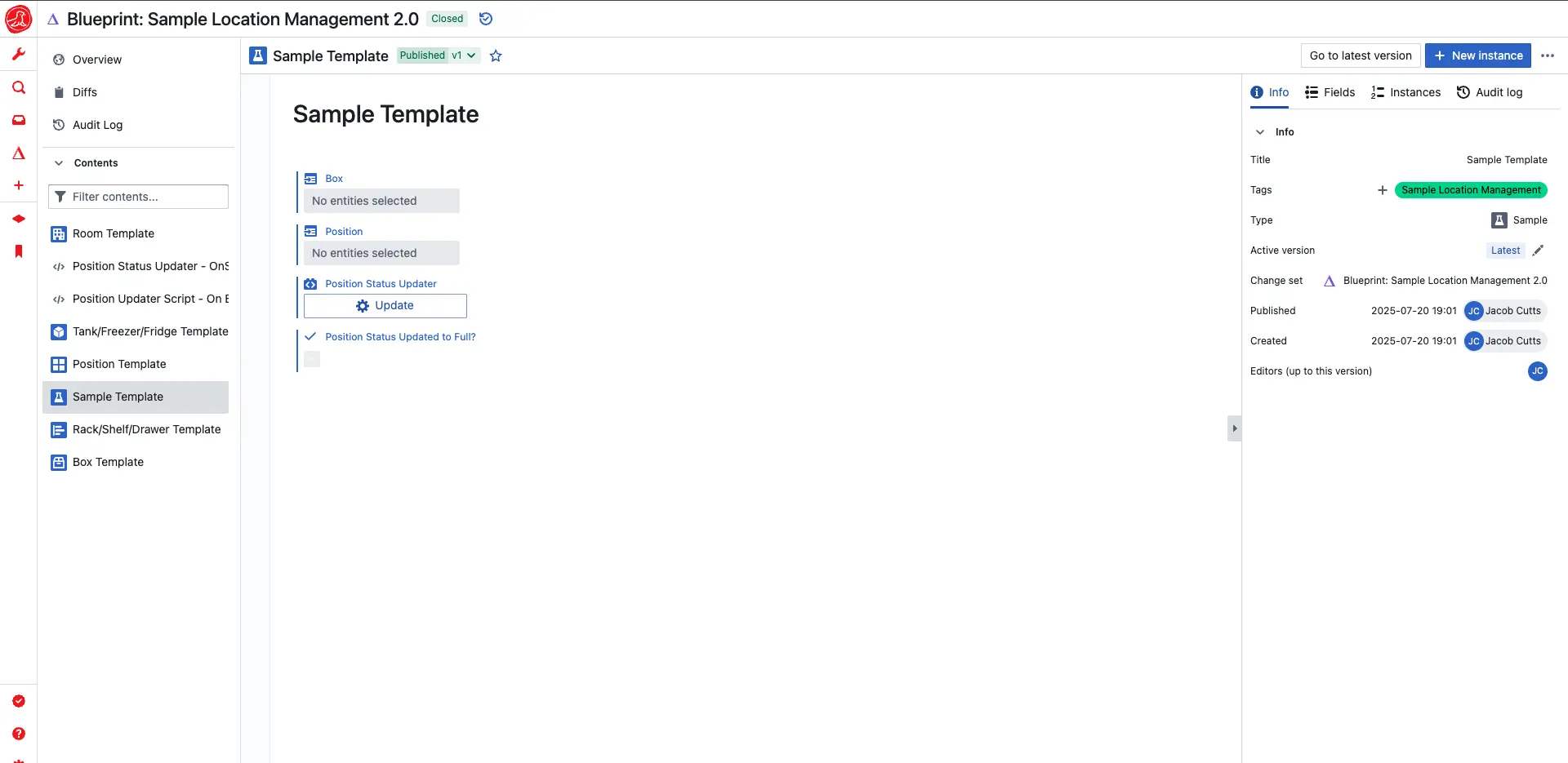 Sample Location Management