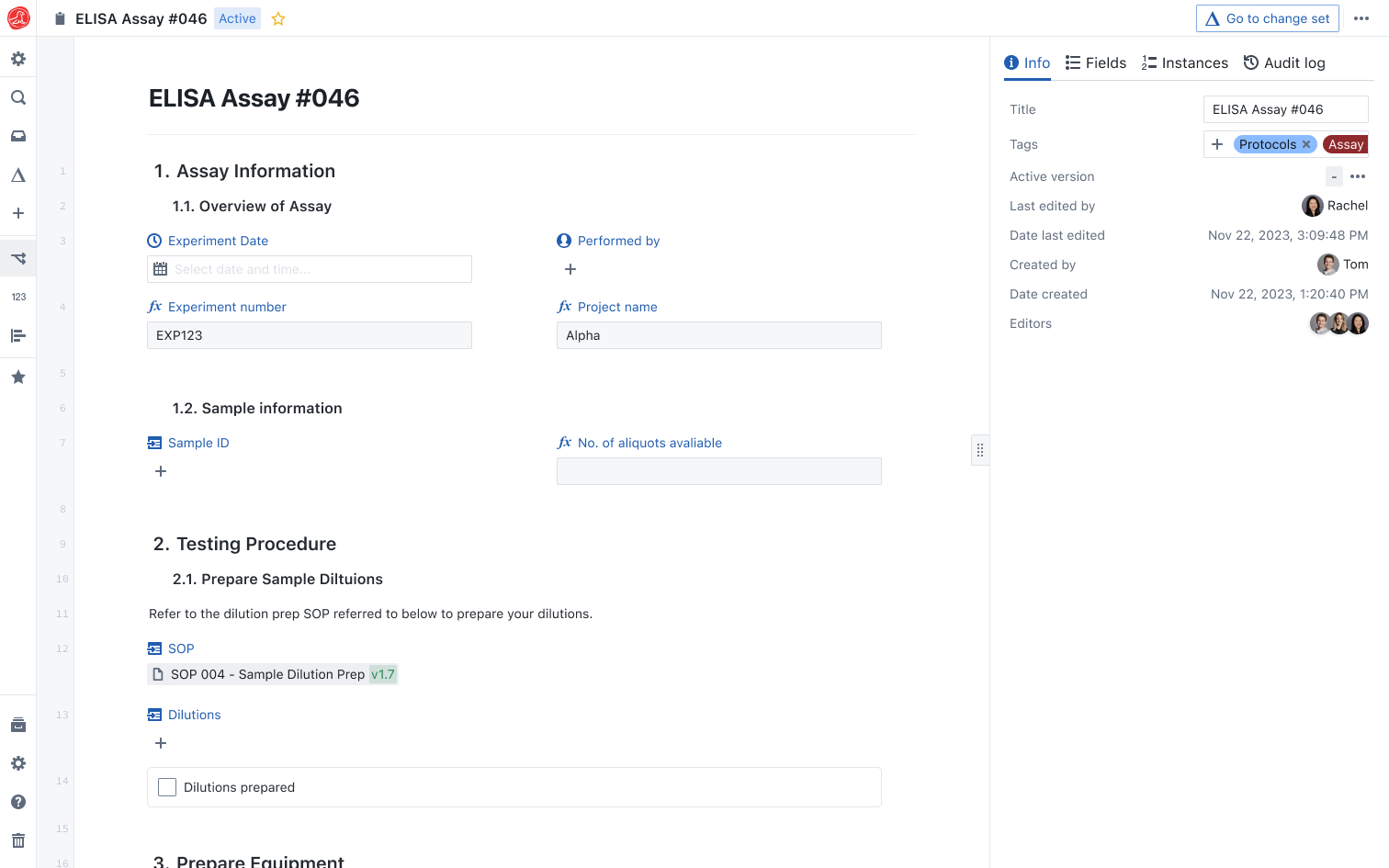Electronic laboratory notebook illustration
